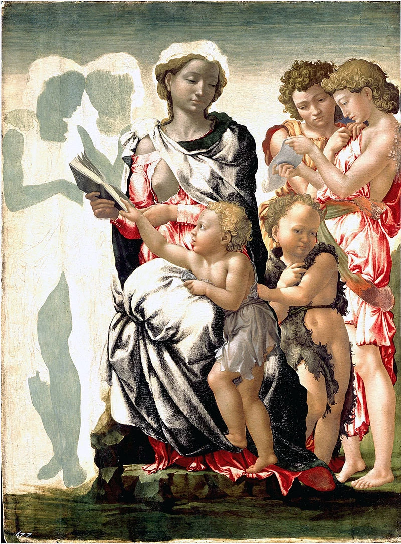 La Vergine con il Bambino e San Giovanni e gli angeli (La Madonna di Manchester) - . National Gallery, Londra